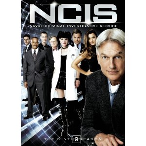DVD cover for NCIS showing Gibbs in foreground and remaining cast in background.